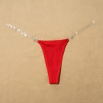 clear straps thong