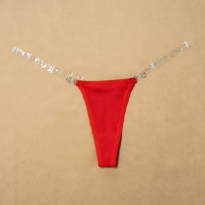 clear straps thong