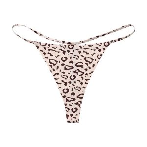 animal printed thongs