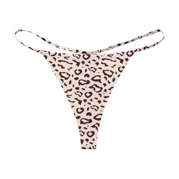 animal printed thongs