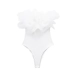 white flora bodysuit
