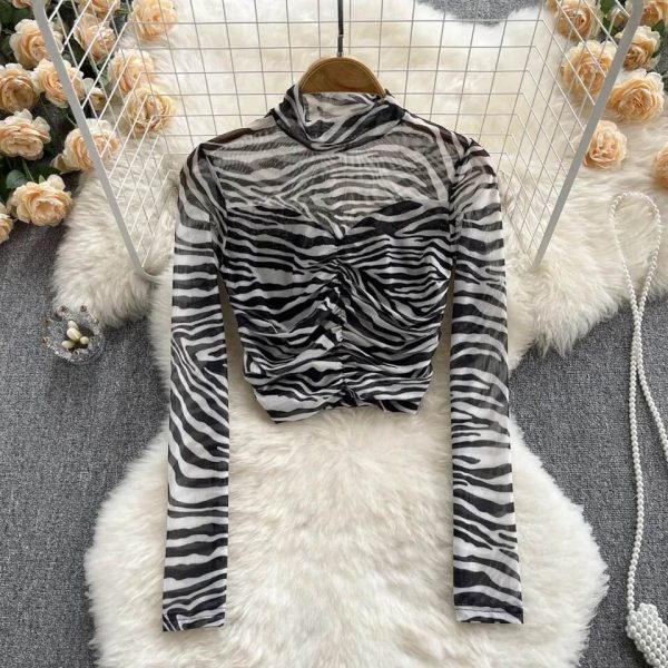 Zebra print long sleeved top