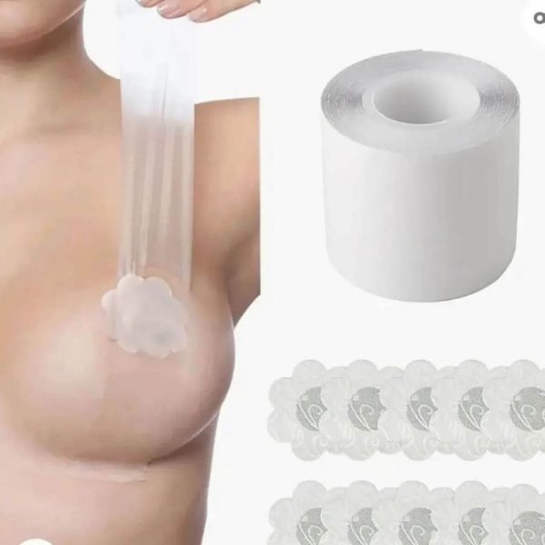 Clear boob tape