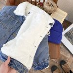 jeans fur jacket