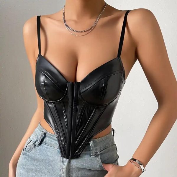 Leather corset top