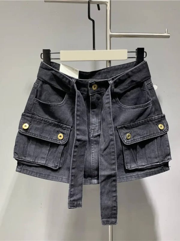 Denim mini skirt