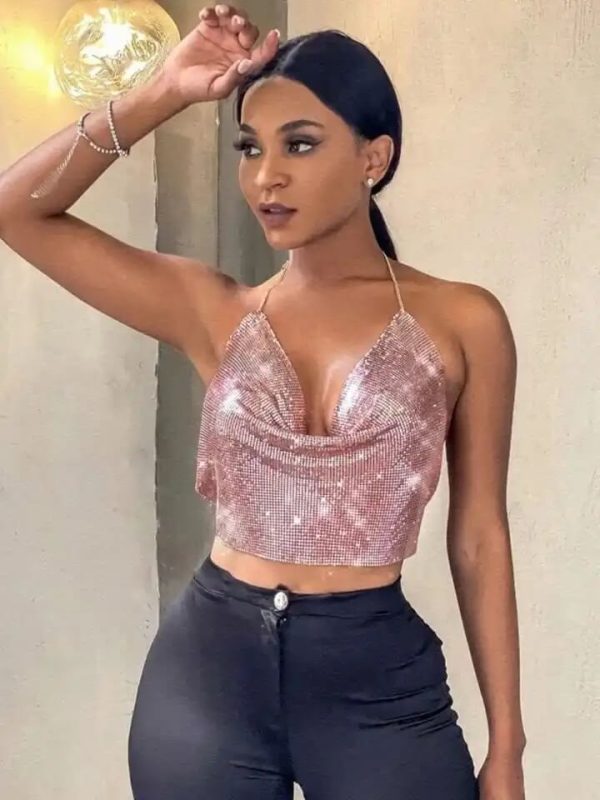 square rhinestone top
