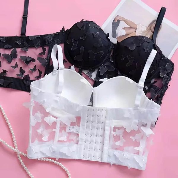 Mesh butterfly corset