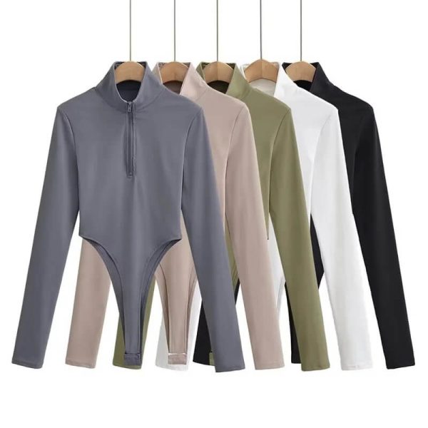 Cotton turtleneck bodysuit