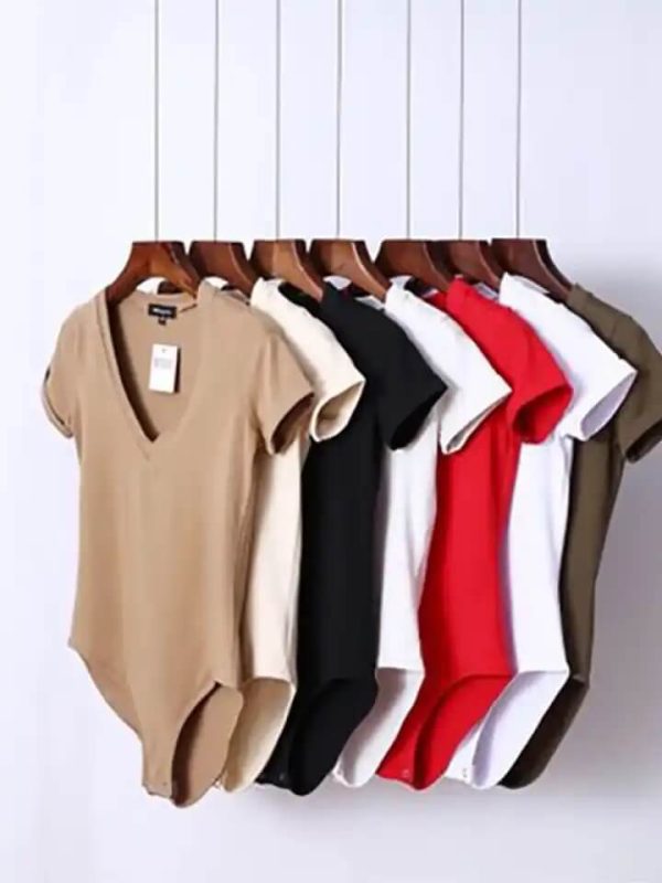 V neck bodysuit