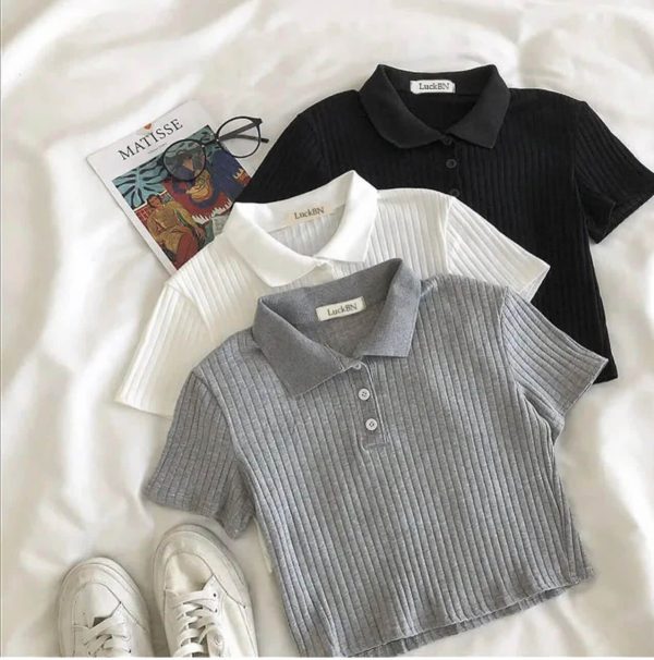 Polo crop tshirt
