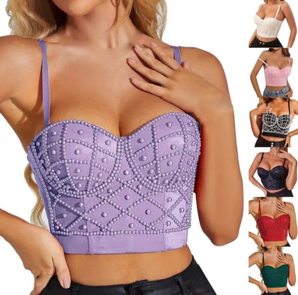 Beaded  bustier corset