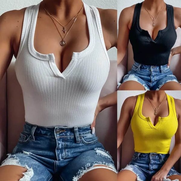 V neck vest top