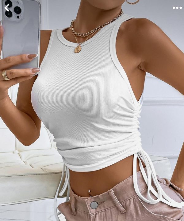Cotton ribbed cropvest
