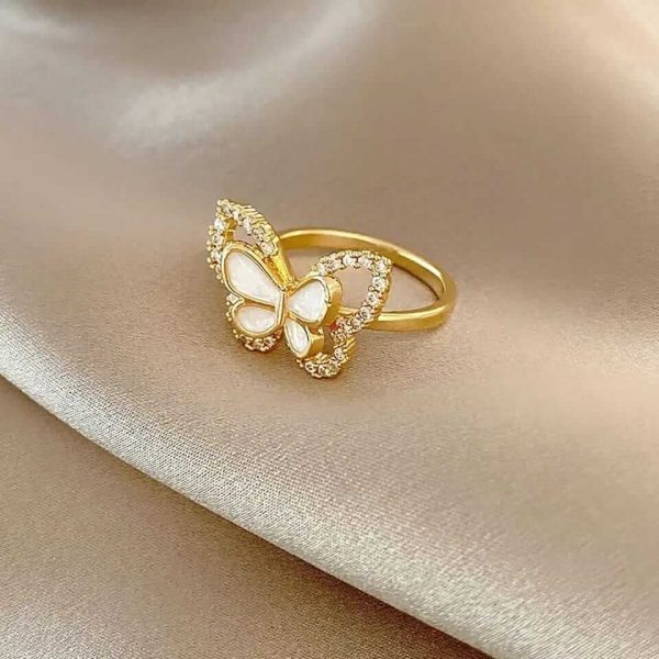 Butterfly stainless steel ring