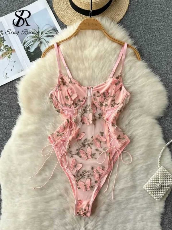 Lace lingerie bodysuit