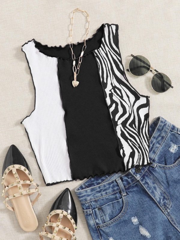 Multi color crop top