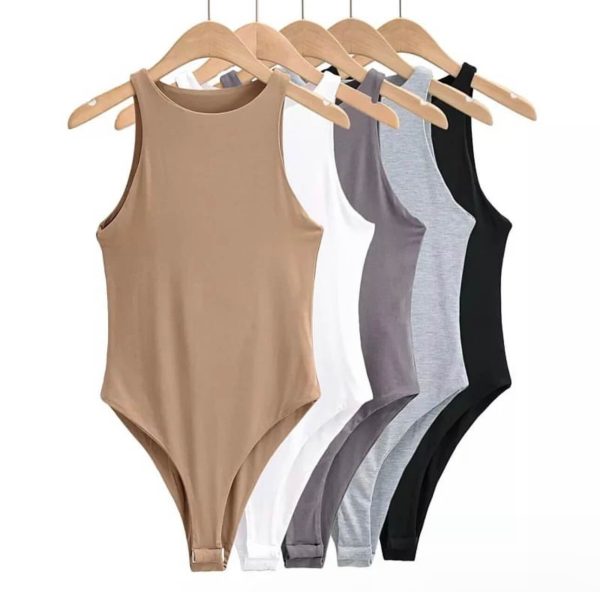 O-neck silk bodysuit