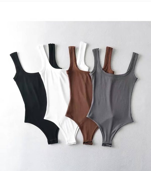 Vest plain bodysuit