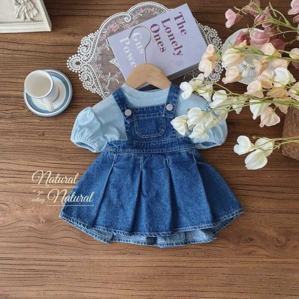 Denim suspender dress