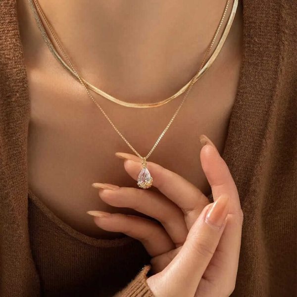 New flower crystal necklace