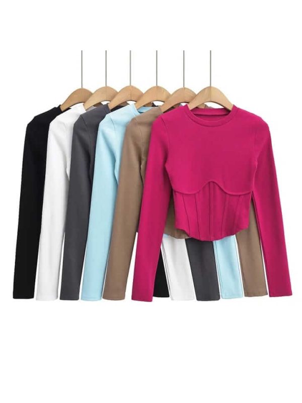 Knitted o neck top
