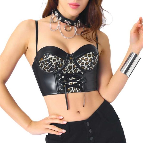 Leopard print corset