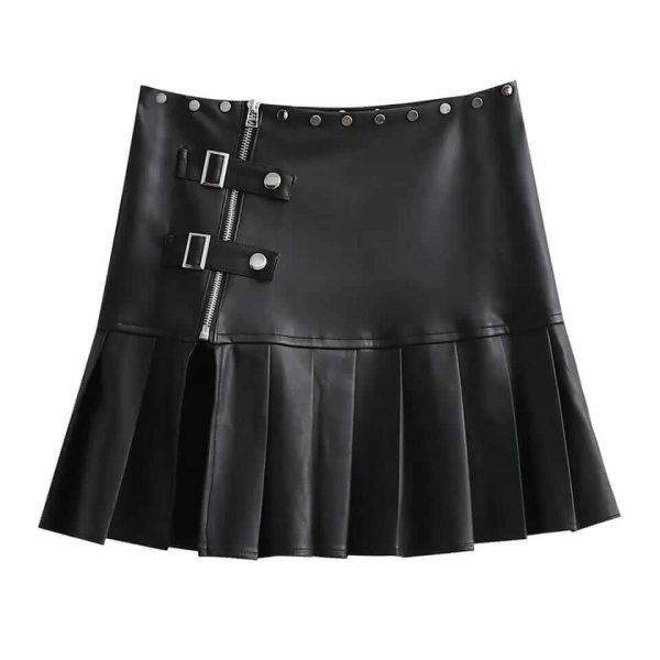 Scottish style leather skirt