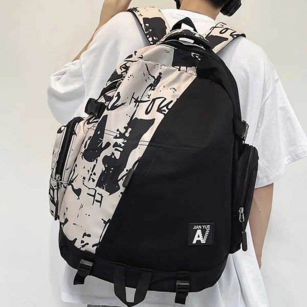 Half graphic unisex backpack