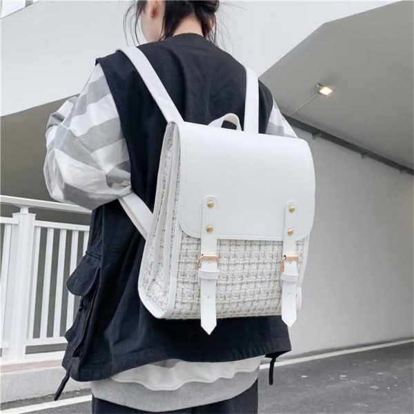 Korean style leather women backpack