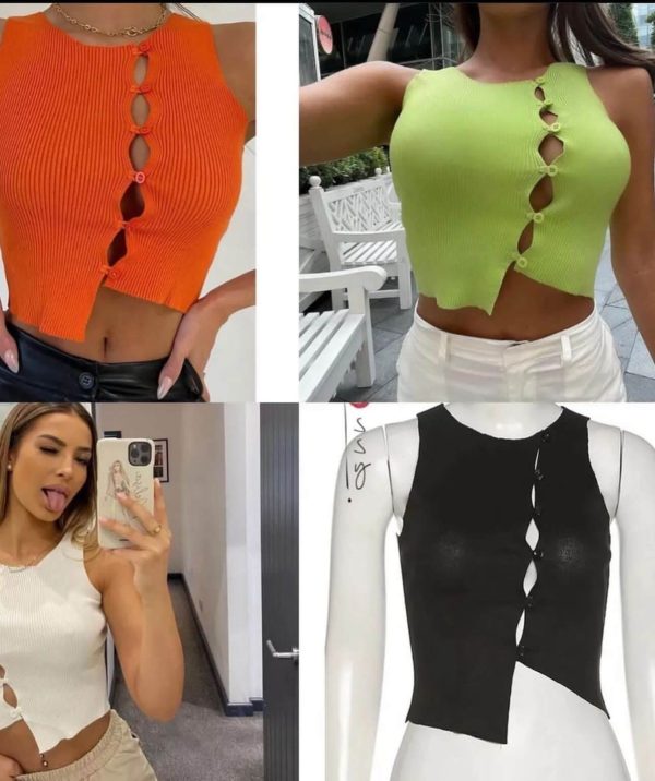 Buttoned vest top