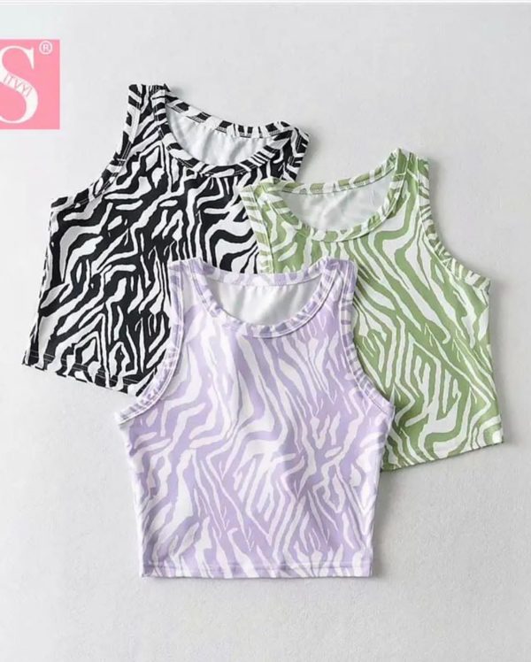 Zebra print vest top