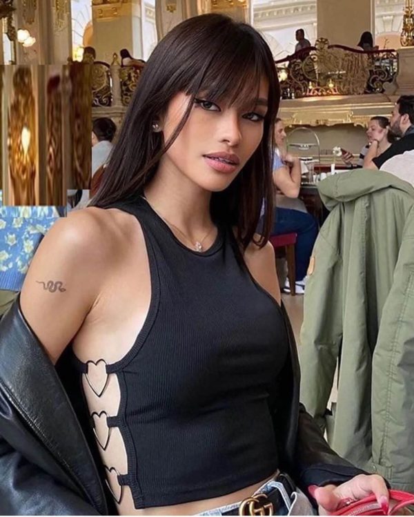 Goth tank cropped top